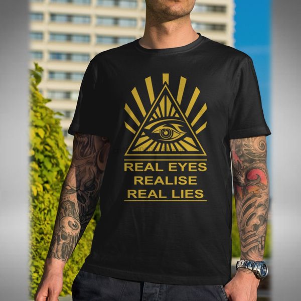 

real eyes realise real lies illuminati conspiracy all seeing eye summer fashion casual short sleeve tee sport sweatshirt hoodie t shirt