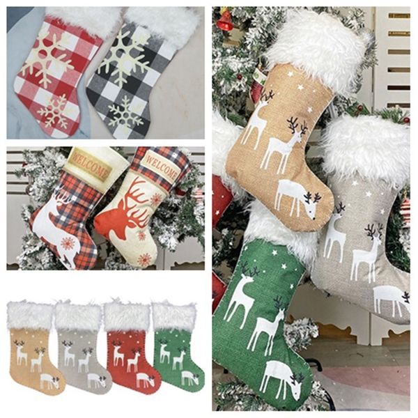 

decorative socks elk and snowflake gift bag for children christmas bags party supplies t2i51289