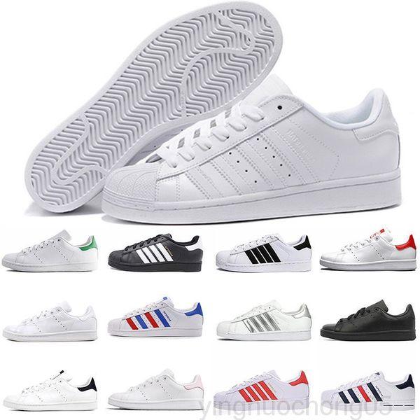 

new online sale originals stan smith shoes women men casual leather superstars skateboard punching white black green blue sports gh9j