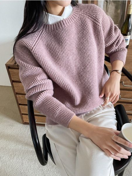 

dazy raglan sleeve sweater without blouse d83g#, White