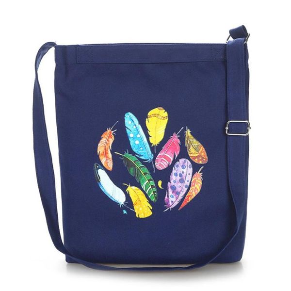 

canvas crossbody bags for women messenger bags 2020 new cute cartoon printing female shopping shoulder casual tote bag