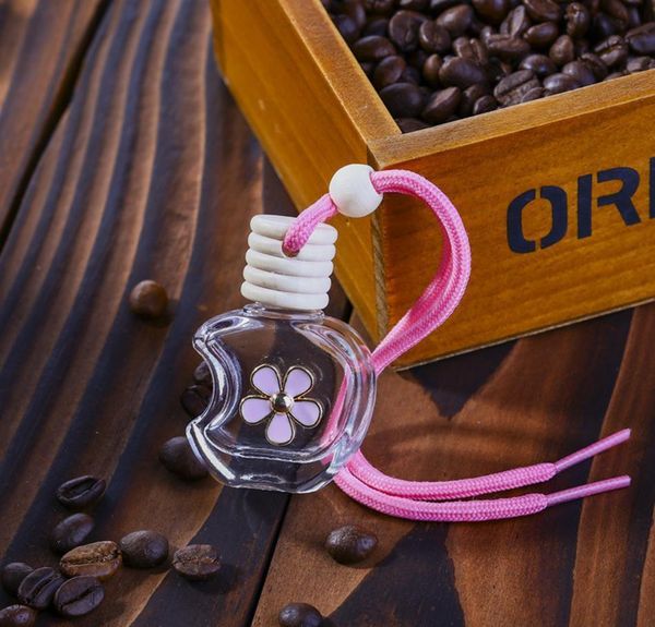 

8-10ml hanging car perfume flower bottle fragrance diffuser bottle air freshner glass essential oil bottle car de bbyowj nana_shop, Silver
