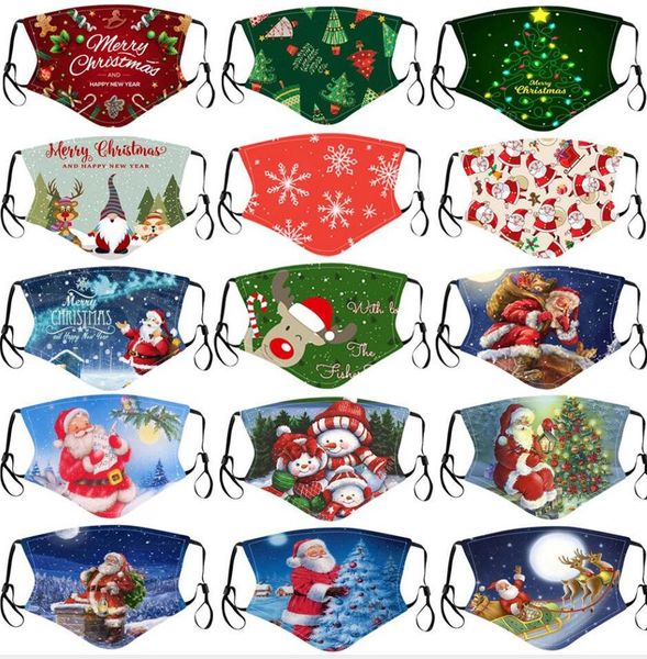 

merry christmas face mask kids santa claus gift snowflake child print cartoon designer face mask breathable dustproof pm2.5 facemask