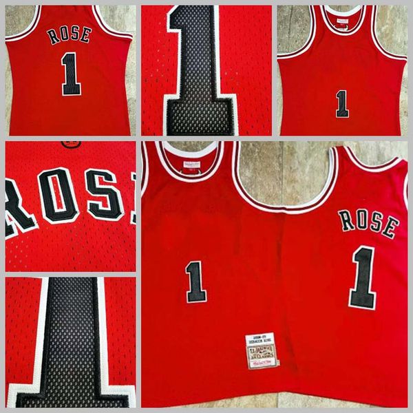 

men chicago bulls derrick rose commemorative basketball jerseys, closely embroidered basketball jersey, Black;red