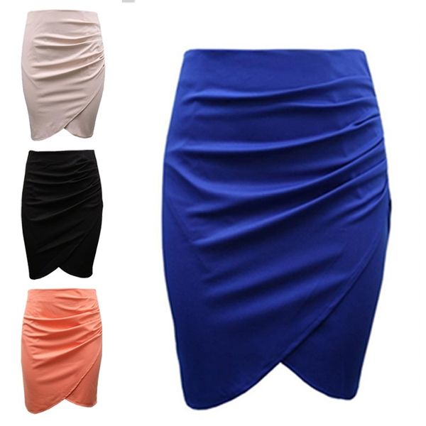 

new split vintage mini bodycon skirt high waist women pencil skirt solid elegant lady office skirts for female xs, Black