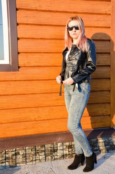 

popular style bomber jacket for women artificial leather female coat1, Black;brown