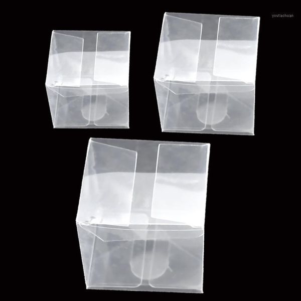 

gift wrap 50pcs pvc square clear transparent candy box cookie chocolate for baby shower birthday engagement wedding event party1