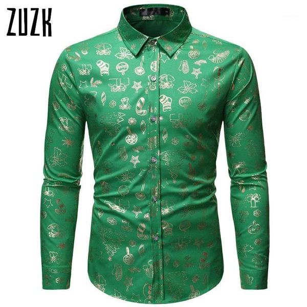 

mens christmas shirt casual slim fit men shirts bronzing black shirt mens printed long sleeve button up men camisas hombre1, White;black