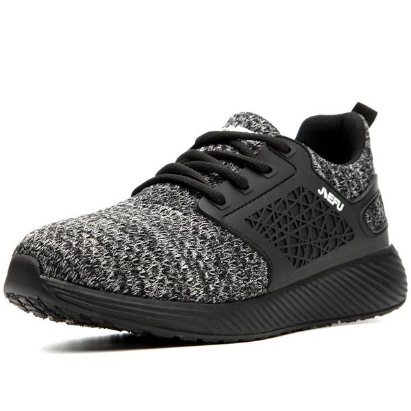 

2020 new steel toe cap men safety shoes work sneakers women boots breathable outdoor shoes plus size, Black