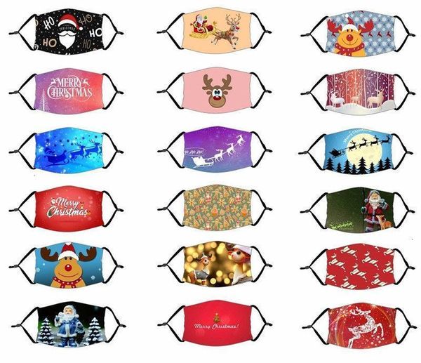 

face printed designer dhl 24n1ship, masks fashion anti dust snowflake christmas mouth washable reusable with filte