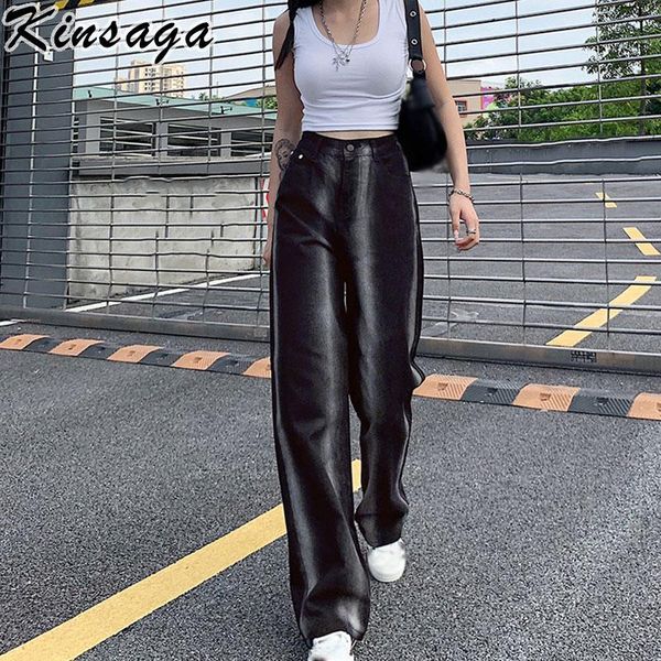 

punk gothic tie dye baggy straight jeans streetwear high waist wide leg denim pants vintage y2k loose white striped trousers 90s, Blue
