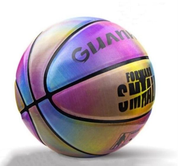 

rainbow dazzle color basketball outdoor cement wear basketball street basketball no.7
