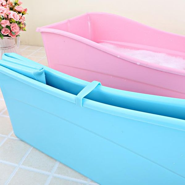 

pink blue pp+tpe folding bath tub for kids baby plastic bathtub safety material 77.5*41*29.5cm