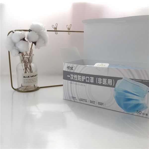 

disposable stock 3 50 pieces layers of face protection mask set dust masks blueoutleti8x0