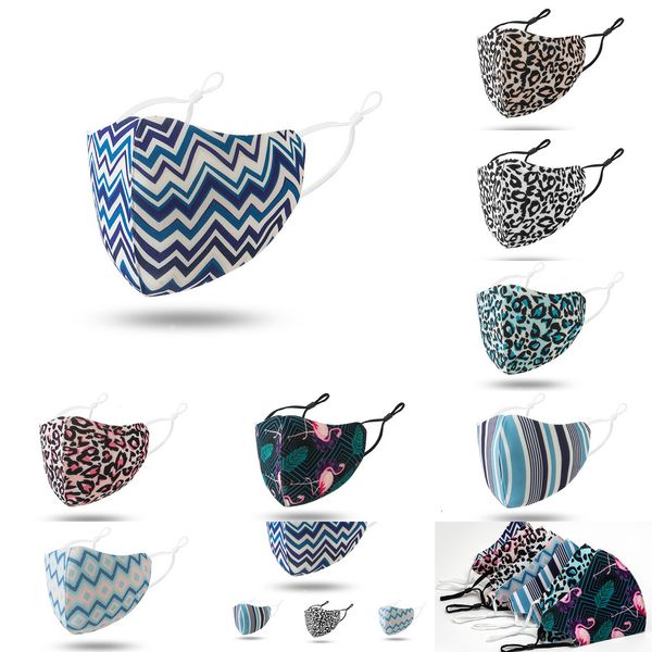 

ujakwu leopard face washable dustproof adjustable mask outdoor riding cycling print cotton breathable mouth masks 8styles 9 n