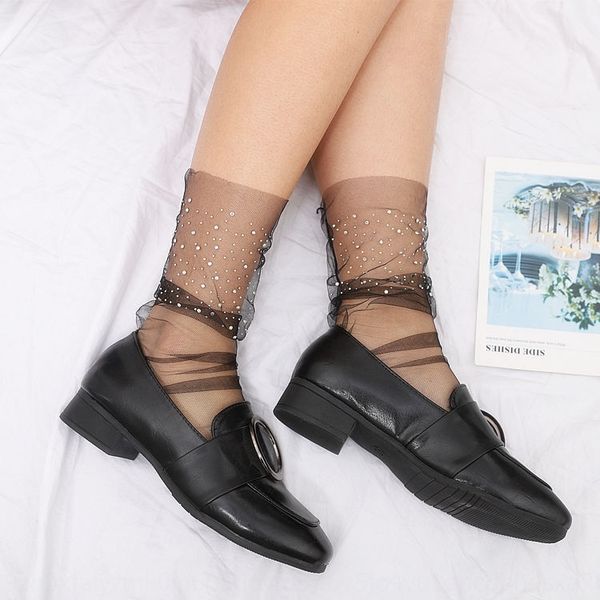 

net детские летние ультра тонкие шелковые черные чулки sockssocks и sockswhite сексуальные и простые стеков чулки женские носки с буровым зо, Black