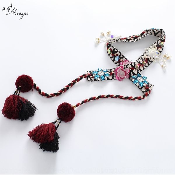 

byggb huayu belly waist chain rhinestone dance woven 2020 new dancerhinestone hanging ear belt practice dance waist seal for women ohsv9, Black;brown