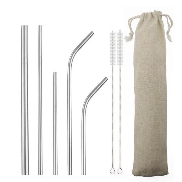 

jankng 8-pcs colorful metal straw 304 stainless steel straw eco friendly reusable smoothies drinking straws set with b bbysab