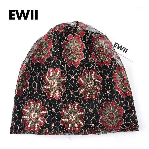 

beanie/skull caps spring and autumn beanie hats for women skullies cap casquette feminino girls flower hat casual thin bonnet1, Blue;gray