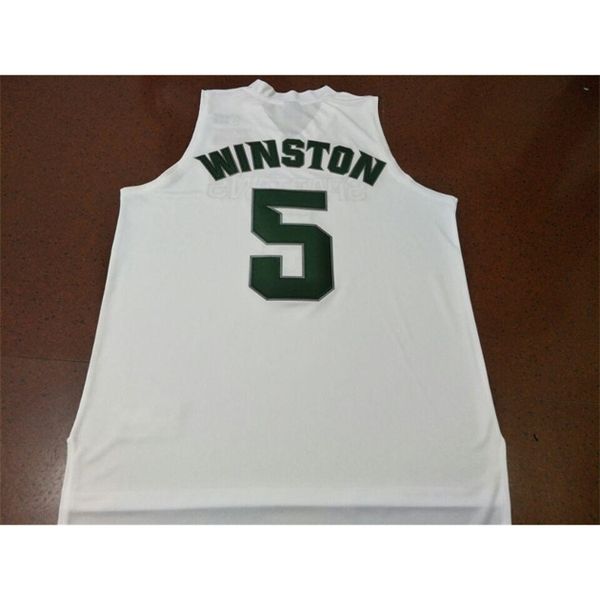 

vintage men new michigan state spartans #5 cassius winston college real embroidery jersey size s-4xl or custom any name or number jersey, Black