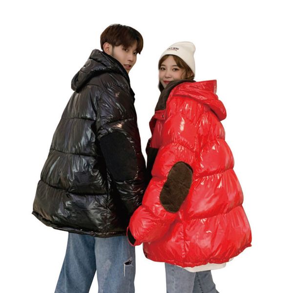 

m-5xl couple thick mens jacket shiny nylon padded jackets
