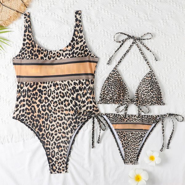 

women bikini swimsuit set design leopard print vest pants leggings swimwear fashion tracksuit 2 styles womens clothing, White;black
