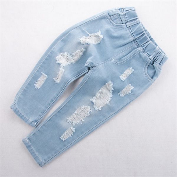 

croal cherie fashion children ripped girls denim pants for teenagers boys toddler jeans kids clothes lj201203, Blue