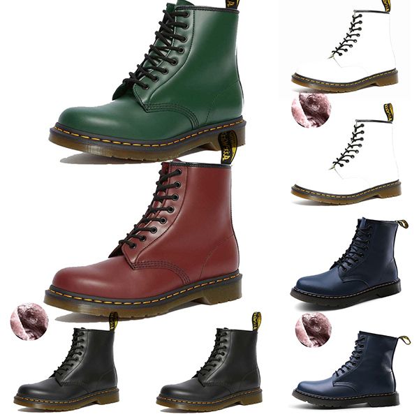 

топ женщин сапоги зима снег пинетки martin кроссовки doc обувь тройной черный белый красный зеленый синий mens загрузки chaussures размер 36, Black