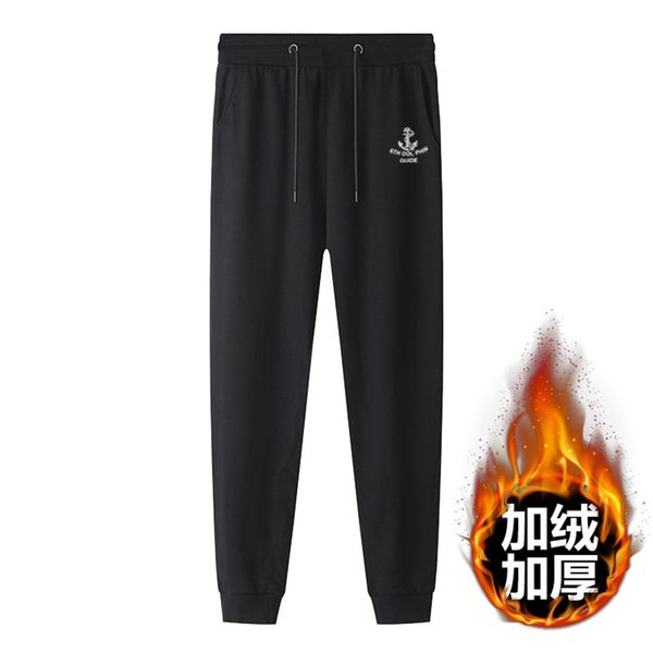 

and winter bodywear korean casual autumn pants 2020 new plush thickened men's trousers, Gray