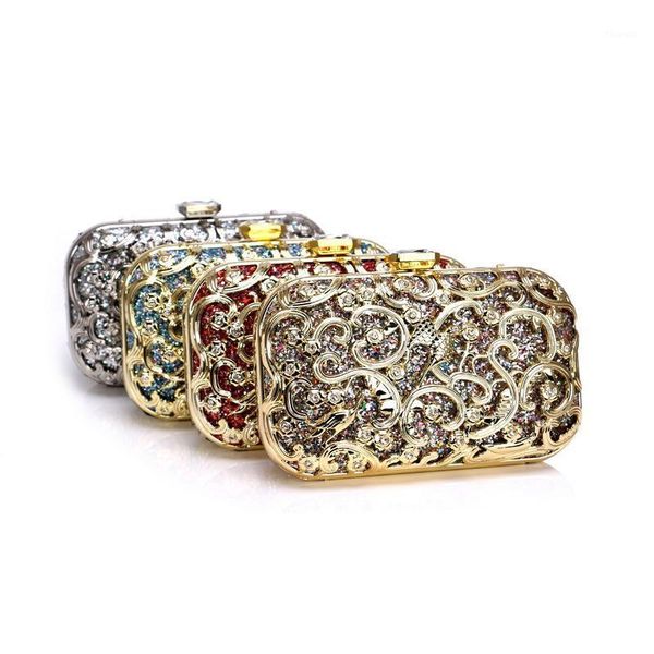 

fashion luxury metal hard-surface evening bags with chain party shoulder pouch ladies banquet wedding clutches trendy clutch bag1