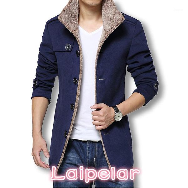 

2020 men long wool coat winter men jackets and coats slim fit windbreaker trench coat plus size, Tan;black