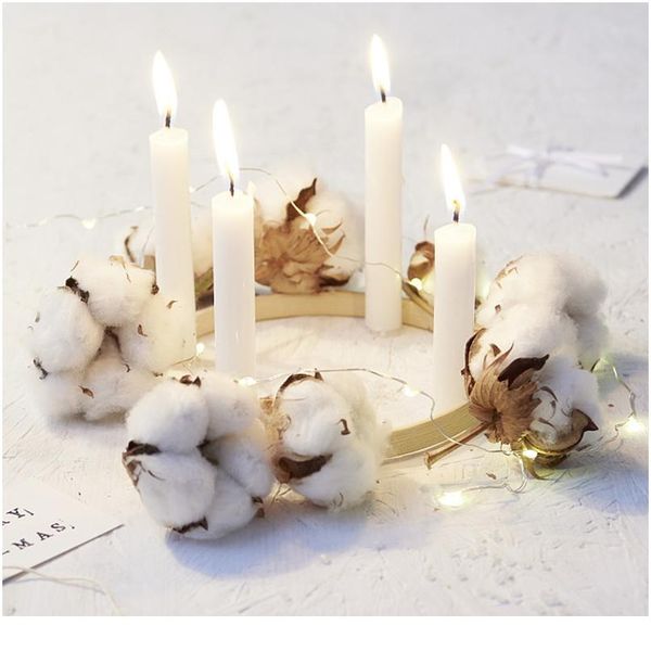 

10 head/bouquet naturally dried cotton flower artificial floral branch for wedding party fake flowers home de bbyhfx