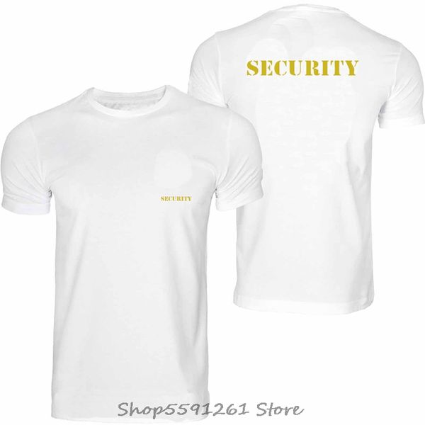 

security men's event staff white double sided casual short sleeve casual tees sport hooded sweatshirt hoodie men t shirt
