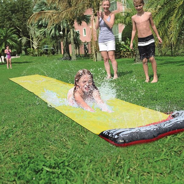

happy summer holiday lawn children toys single slide water racing party equipment water spraying parent accompany kids game wmtxjx xhlove