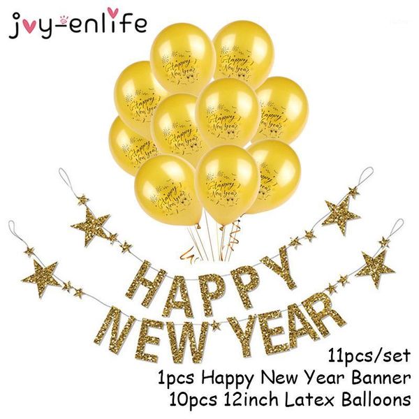 

1set happy new year banner and balloons 2020 p frame new year eve party decoration natal noel merry christmas decor supplies1