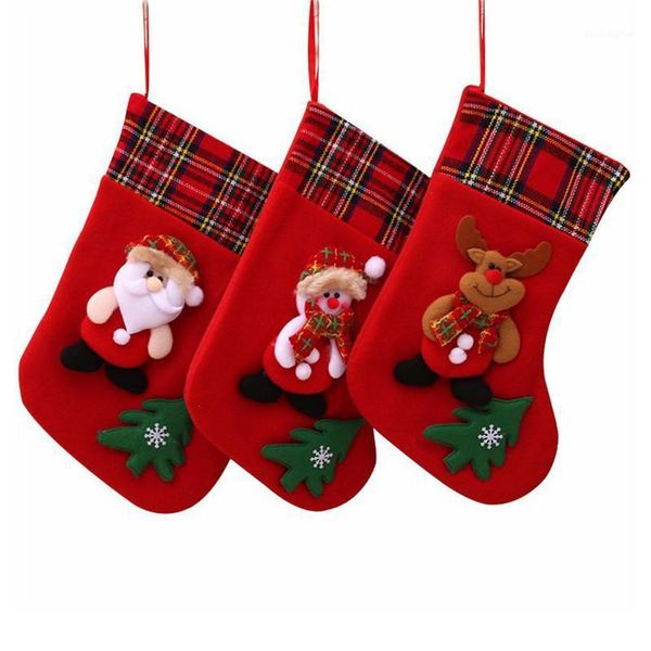 

christmas decorations sack 2021 year gifts santa snowman socks gift for home #4g271