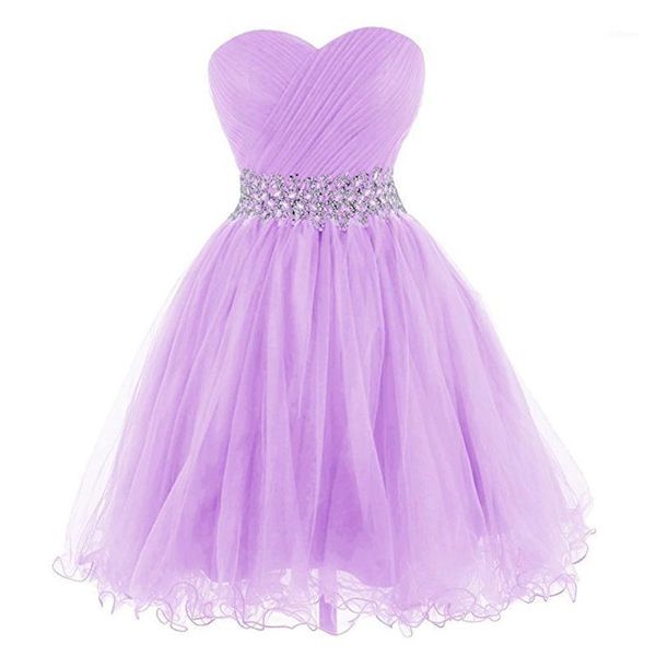 

2020 new sweetheart tulle short chiffon homecoming dresses beading graduation cocktail formal prom party gown bm2451, White;black