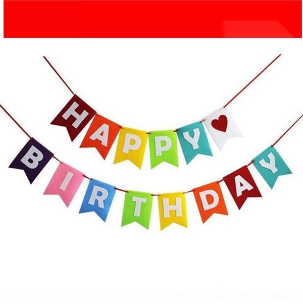 

66k0e letter birthdaypulling decoration happy party pull flagcolor pull flag fish tail colorful flag flower-pulling eto0l