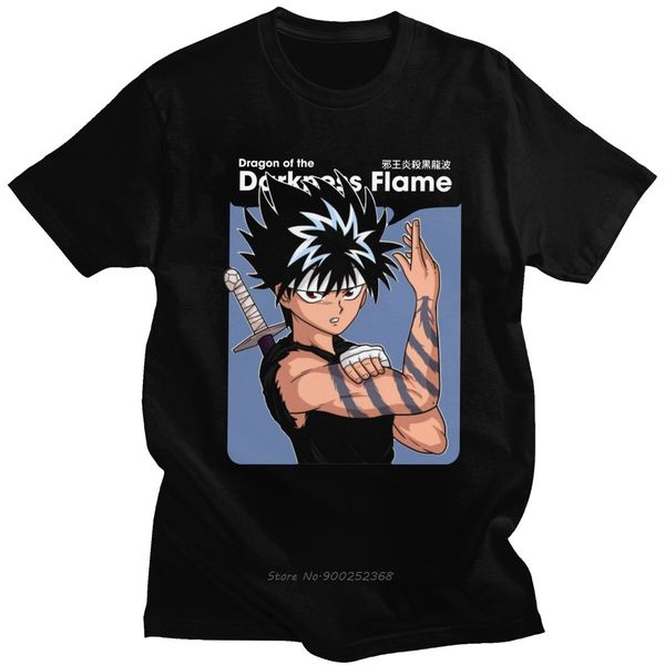

japanese manga shirts yu yu hakusho men's short sleeve pure cotton hiei summer animated tv show gift hoodie designers t shirts sweatshi