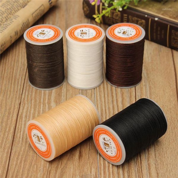 

yarn diy 115m wax line round leather craft tool 0.55mm for shoe sewing thread hand stitching cloth leather1, Black;white