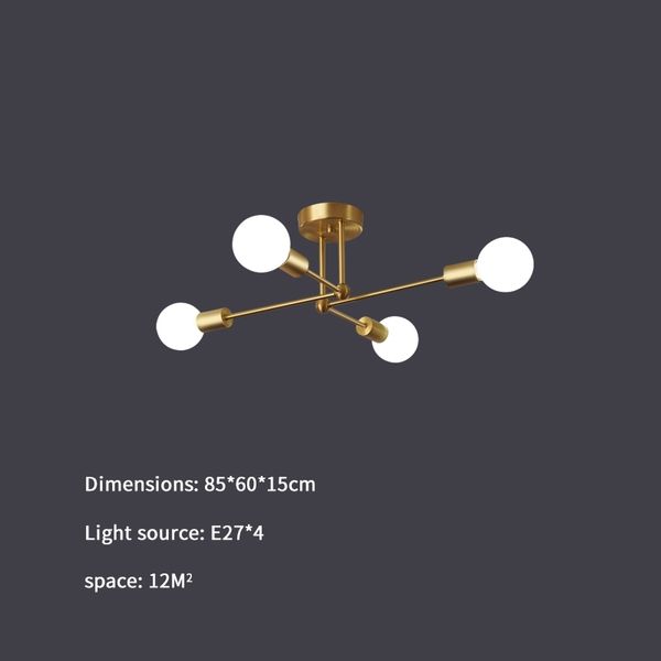 

2021 new modern led ceiling be gold head ball glass lighting lamp decoration home lamps f74g