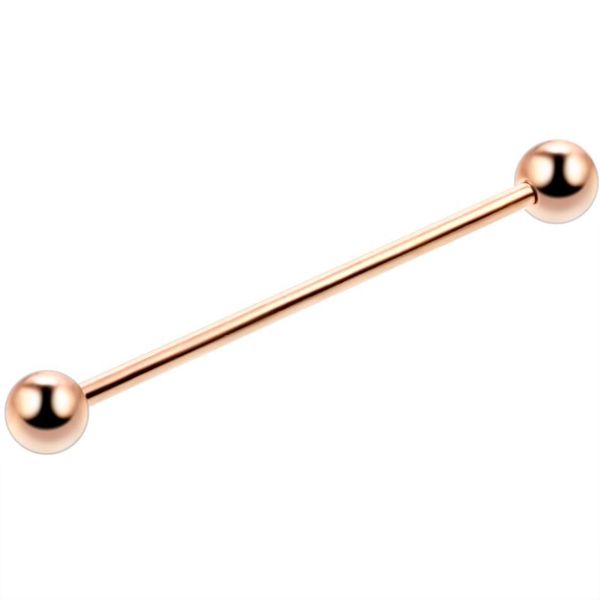 

10pcs/lot surgical steel ear cartilage piercing industrial barbell earring piercing orelha bar barbell earrings body jewelry 14g q bbybrv, Silver