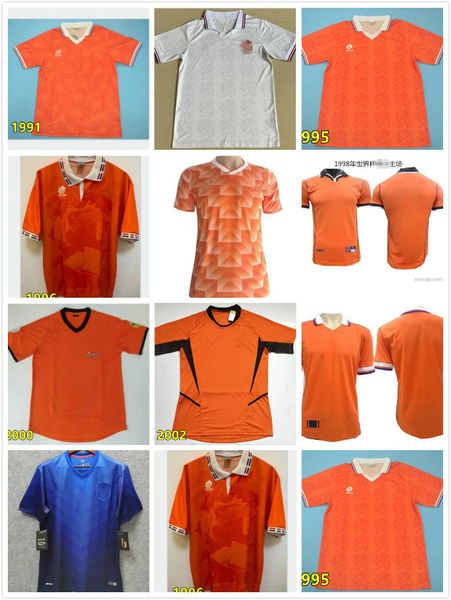 

1988 #12 van basten #10 gullit #17 rijkaard mens soccer jerseys 1998 netherlands #8 bergkamp football shirts 1995 1991 1988 bergkamp retro, Black;yellow