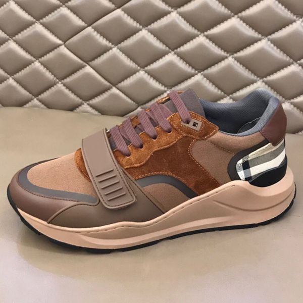 

retro burbrerys plaid spring with fashion shape men colors sports classic shoes buckle mens design r sneakers 38-45 size