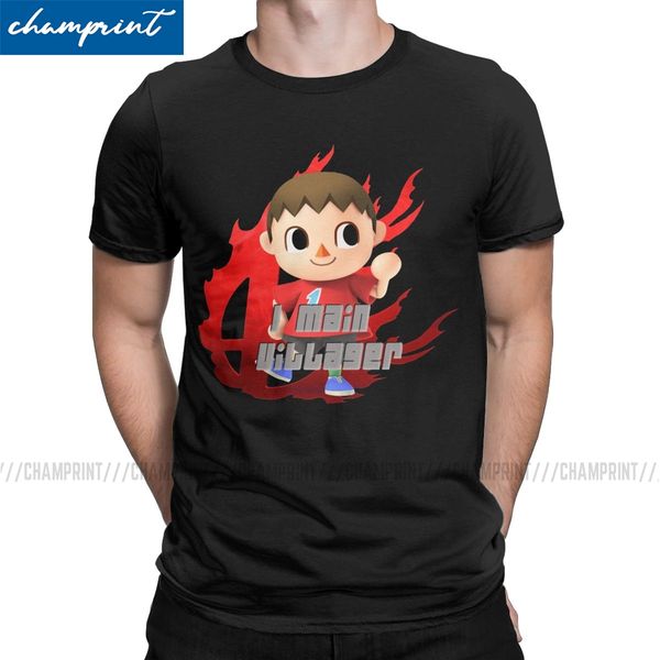 

men i main villager casual short sleeve animal crossing new leaf game crew neck gift sport hooded sweatshirt hoodie men t shirt