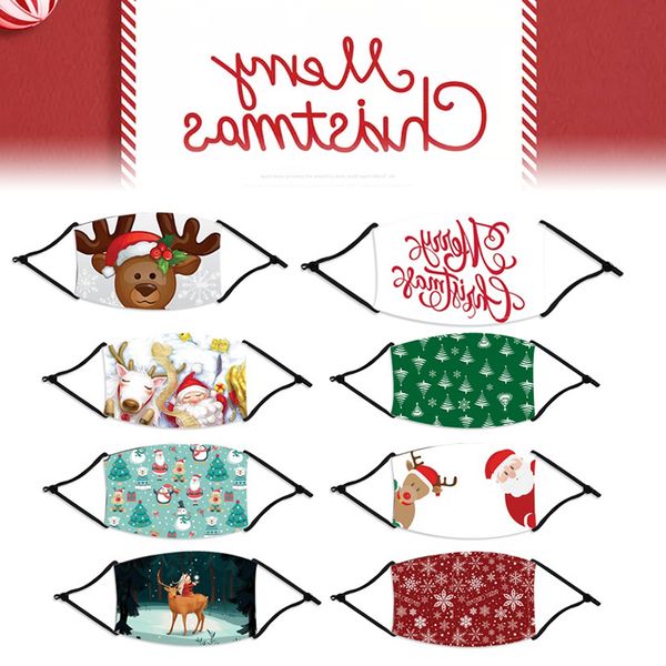 

5 new face reusable non-woven 1pc masks christmas layers ply pm2.5 activated carbon filter breathable mouth mask