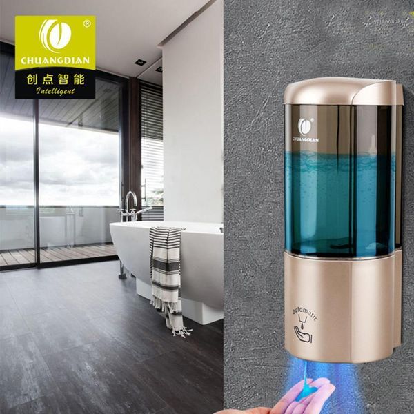 

liquid soap dispenser el auto-induction punching wall mount pump foam spray lotion drop container shampoo box1