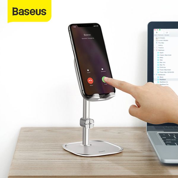 

baseus универсальный держатель мобильного телефона iphone 11 pro max xs телескопическая настольный кронштейн для samsung huawei регулируемая