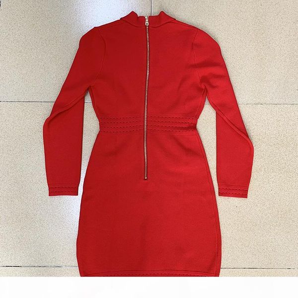 

new arrival designer brand women runway dresses v neck long sleeve lion head button milan runway dress sheath slim knitted dress h26, Black