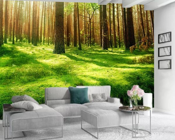 

современные фотообои 3d обои 3d обоев для детской комнаты девственного леса дерев гостиной спальни тв стены фон обои